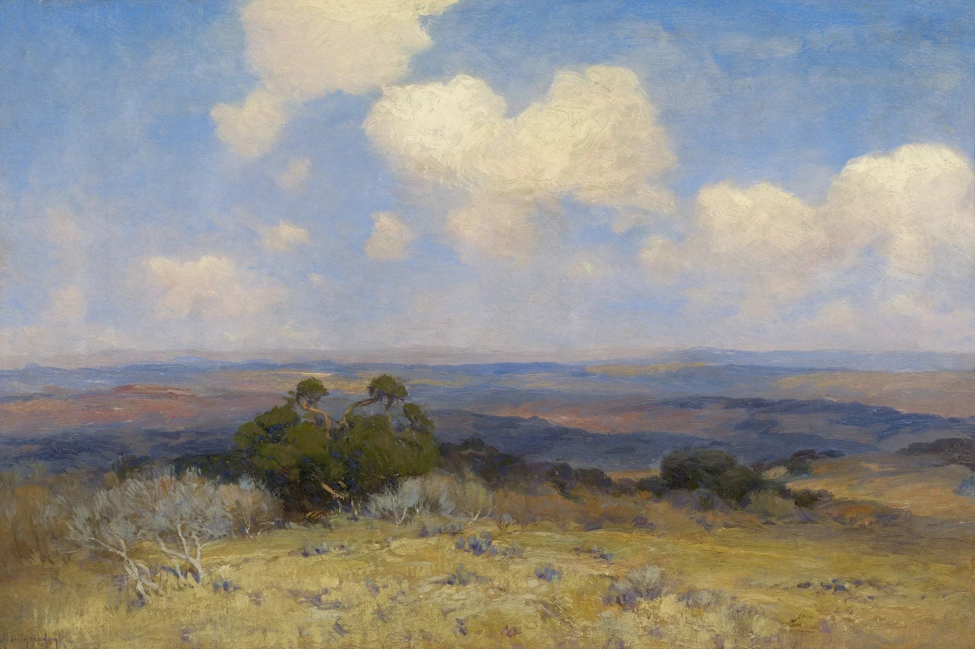 Lumière du soleil et ombre - Julian Onderdonk image 1 copie peinte à la main à l’huile