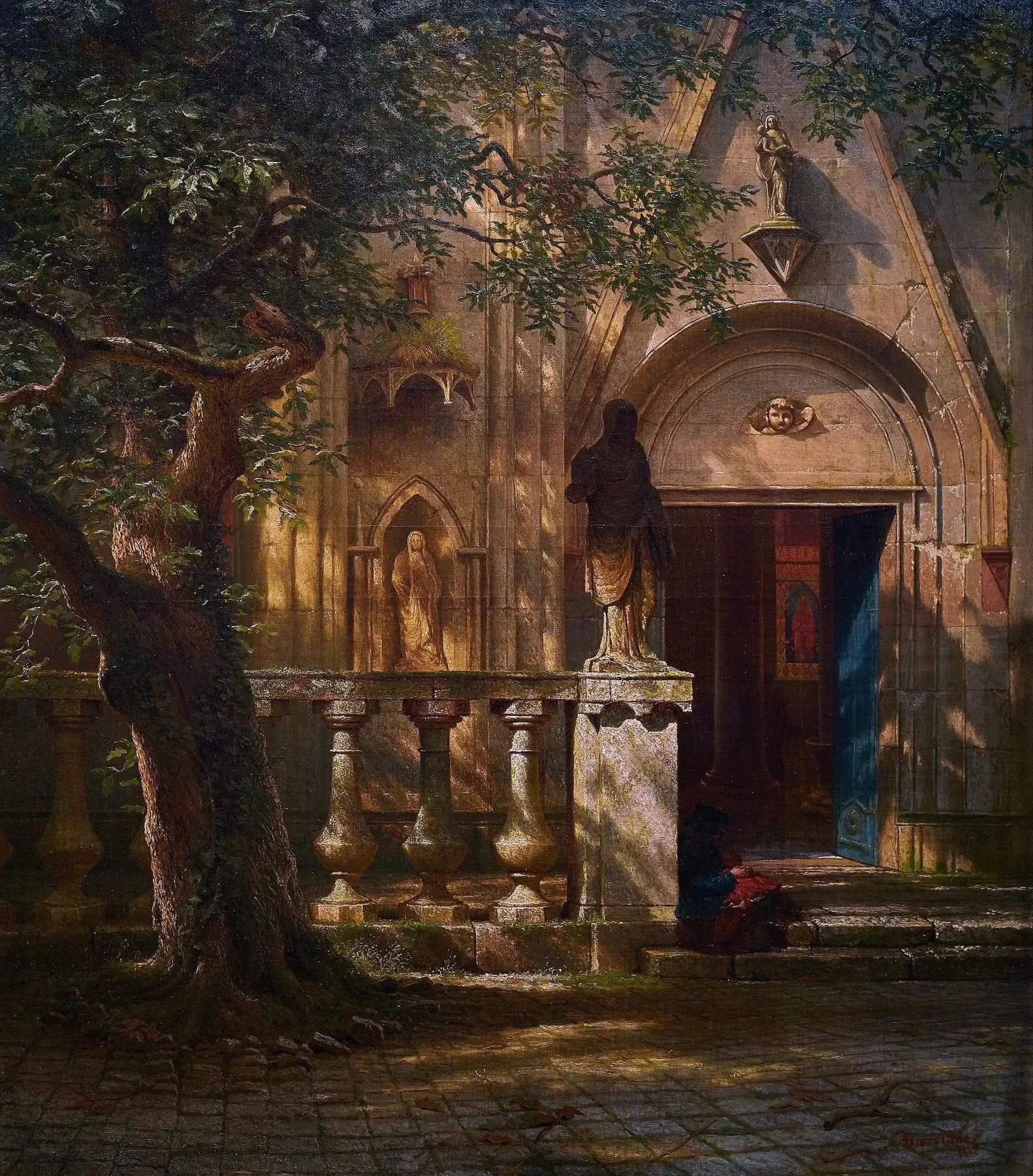 Lumière et Ombre - Albert Bierstadt image 1 reproduction de peinture à l’huile