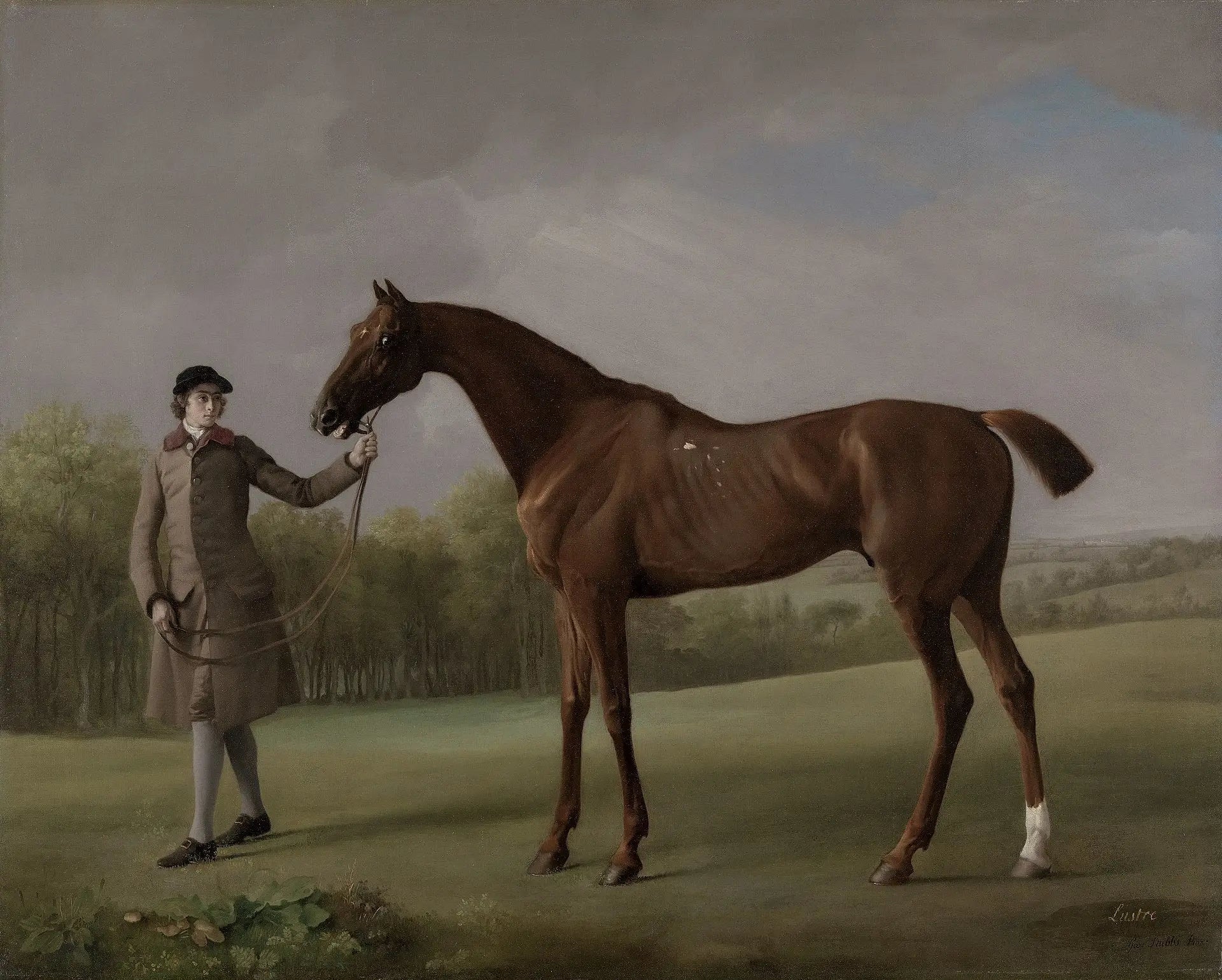 Lustre, tenu par un palefrenier - George Stubbs image 1 copie peinte à la main à l’huile