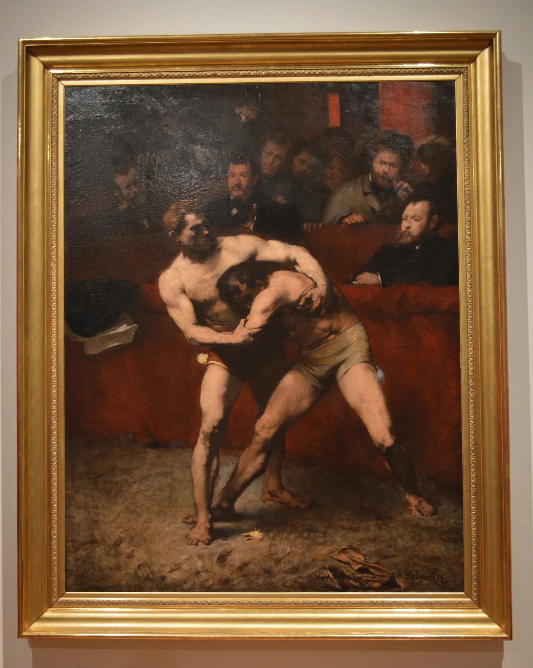 Lutteurs - Alexandre Falguière image 1 copie peinte à la main à l’huile