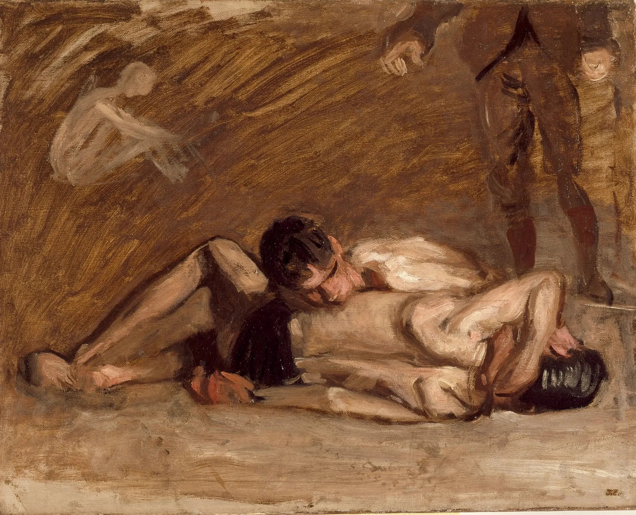 Lutteurs - Thomas Eakins image 1 reproduction artisanale de tableau