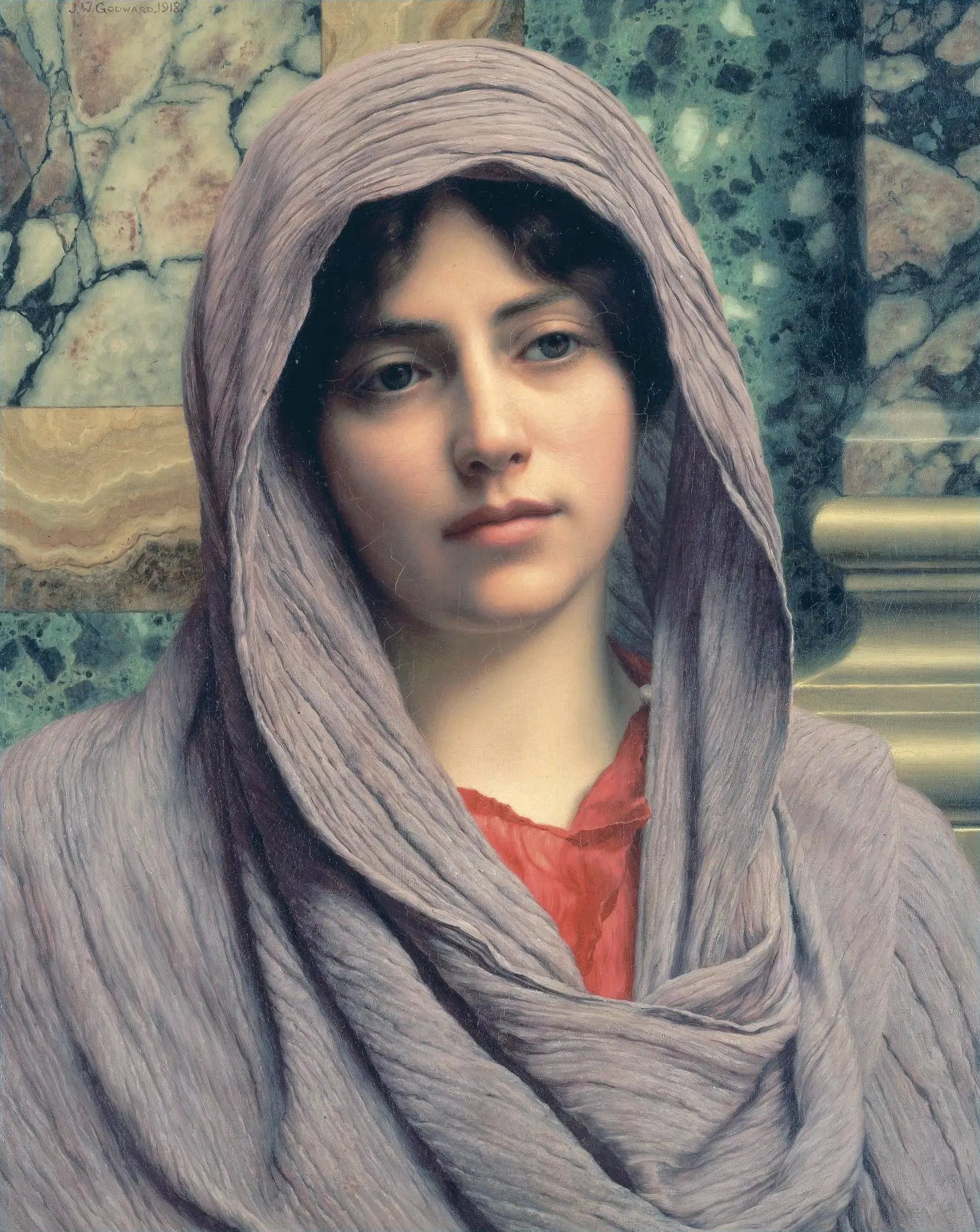 Lycinna - John William Godward image 1 copie de tableau peinte à la main