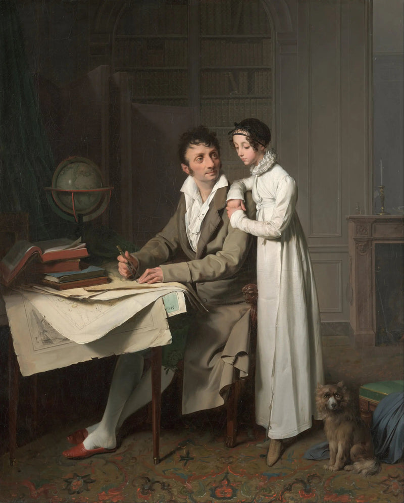 M. G*** donnant une leçon de géographie à sa fille - Louis-Léopold Boilly