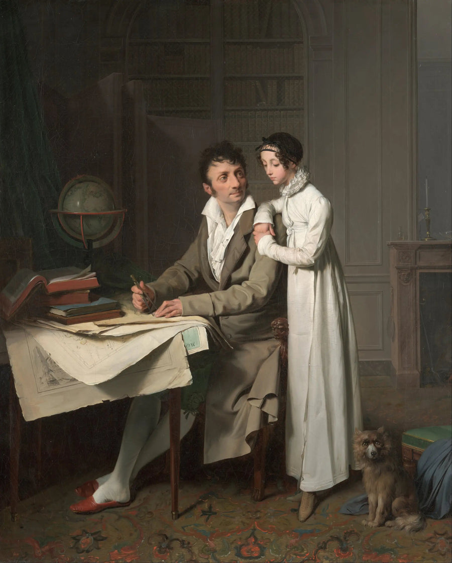 M. G*** donnant une leçon de géographie à sa fille - Louis-Léopold Boilly