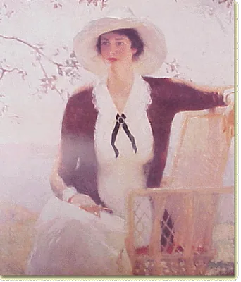 Ma fille Elisabeth - Frank Weston Benson image 1 reproduction artisanale de tableau