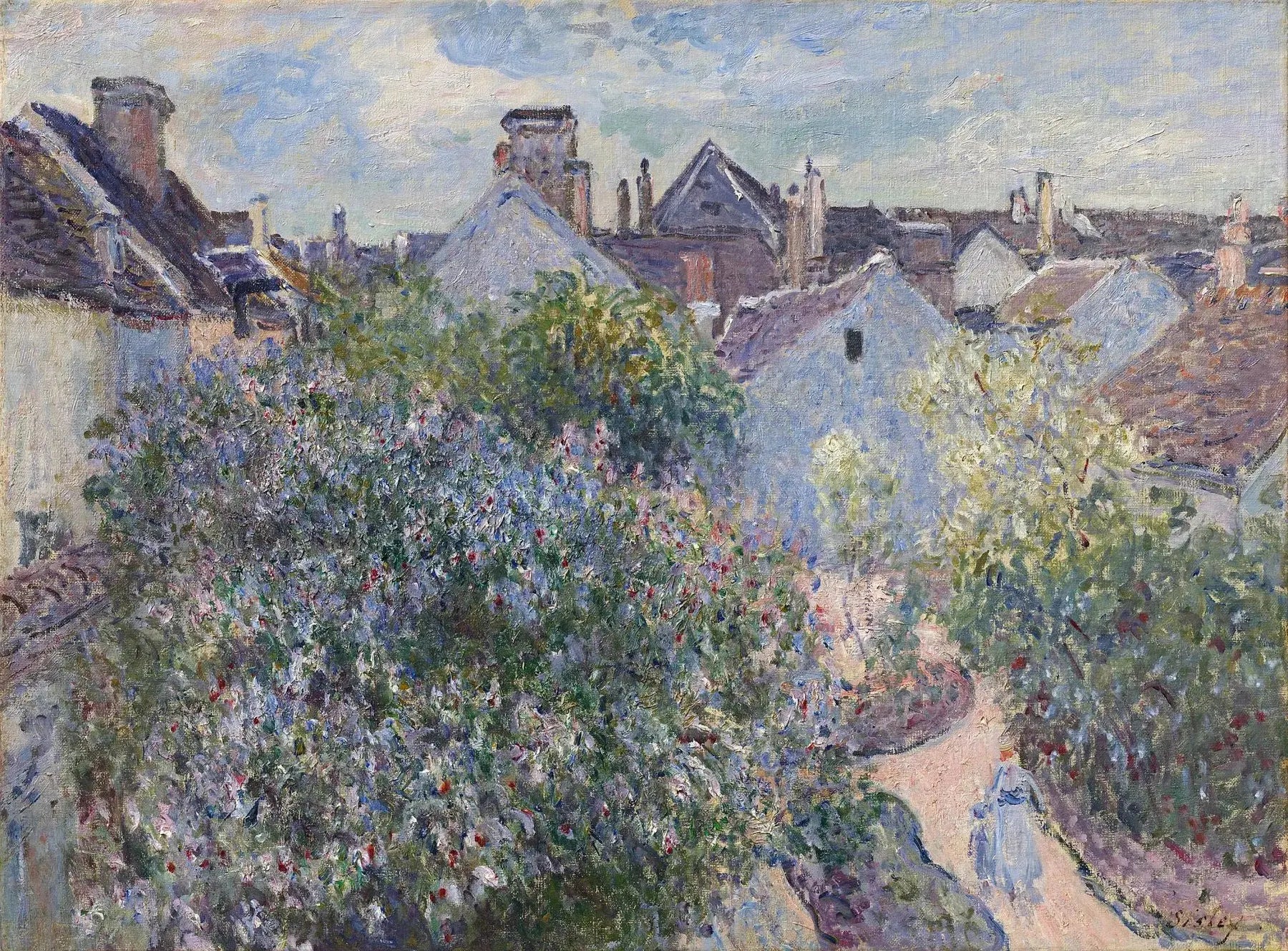 Ma maison à Moret - Alfred Sisley image 1 tableau peint à l’huile sur toile