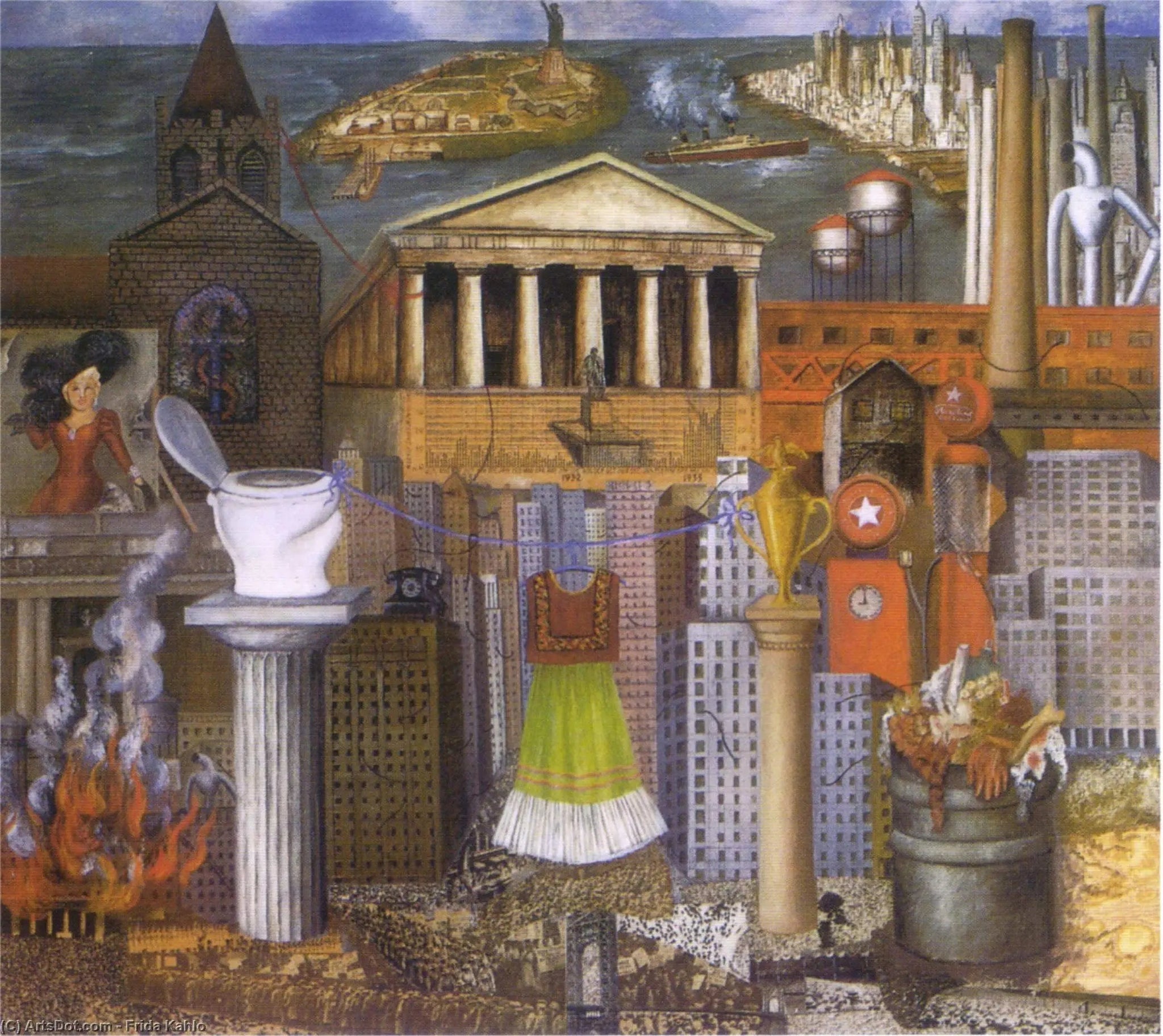 Ma robe est suspendue là - Frida Kahlo image 1 reproduction artisanale de tableau