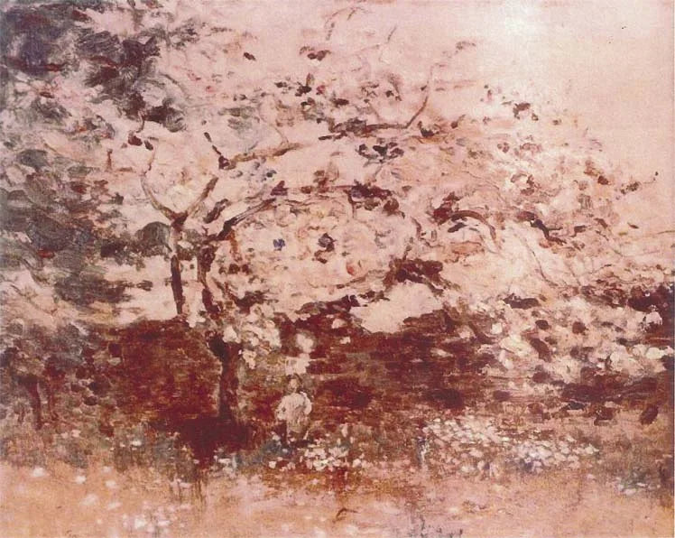 Macieira en fleur - Eliseu Visconti image 1 reproduction artisanale de tableau