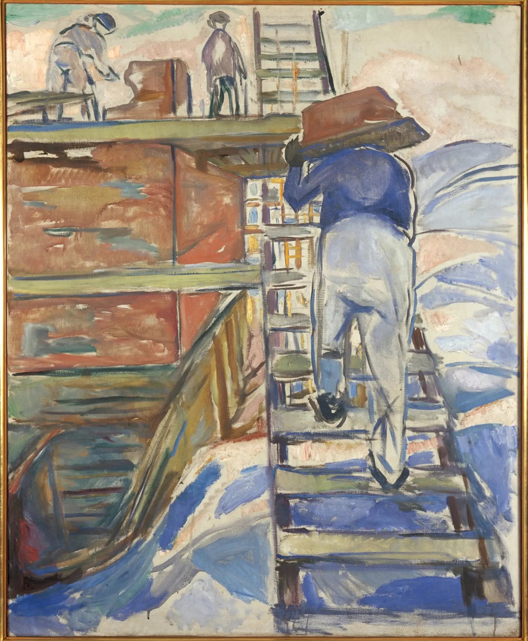 Maçon sur l'échelle - Edvard Munch image 1 reproduction réalisée par Alpha Reproduction