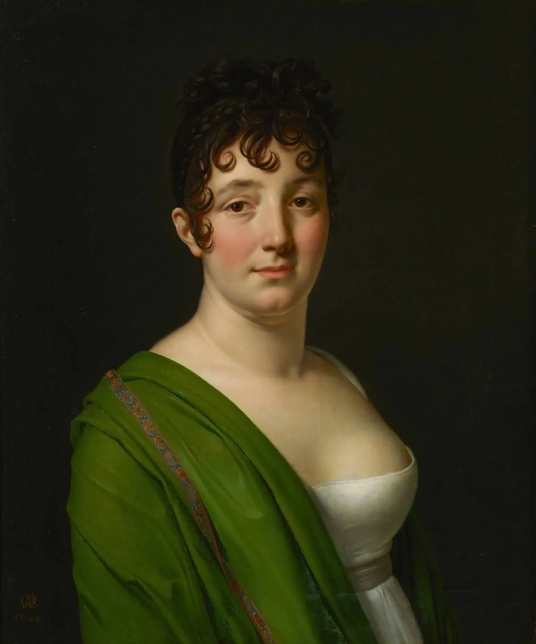 Madame Bocquet au châle vert - Anne-Louis Girodet image 1 tableau peint à l’huile sur toile