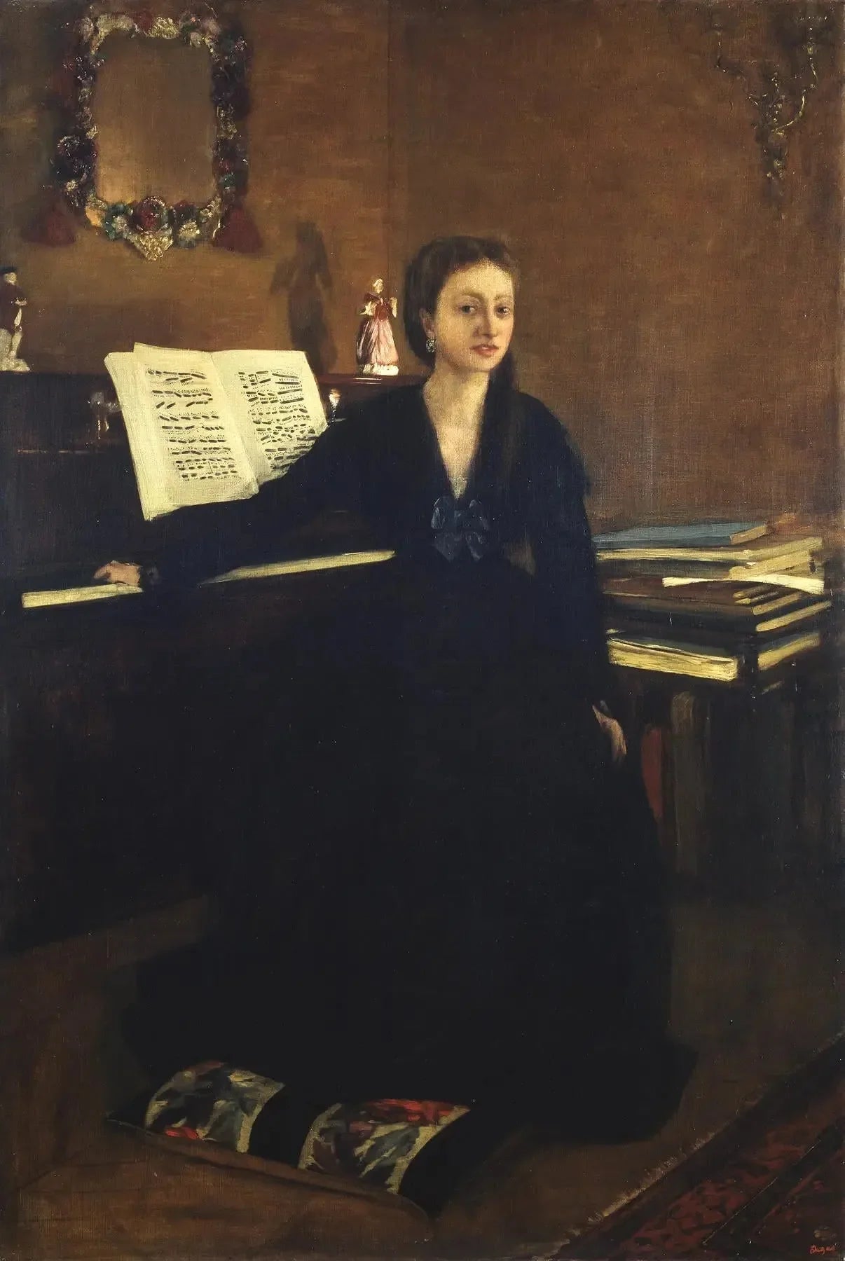 Madame Camus au piano - Edgar Degas image 1 reproduction artisanale de tableau