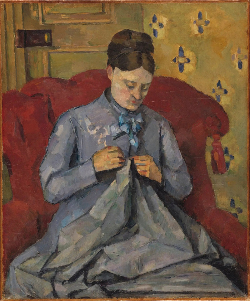 Madame Cézanne cousant - Paul Cézanne
