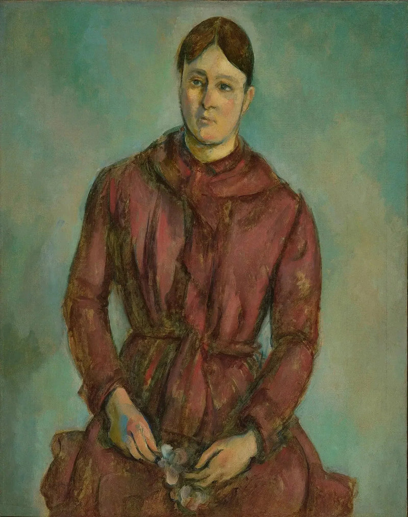 Madame Cézanne en robe rouge - Paul Cézanne