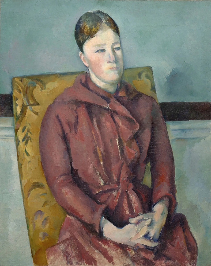 Madame Cézanne en robe rouge - Paul Cézanne