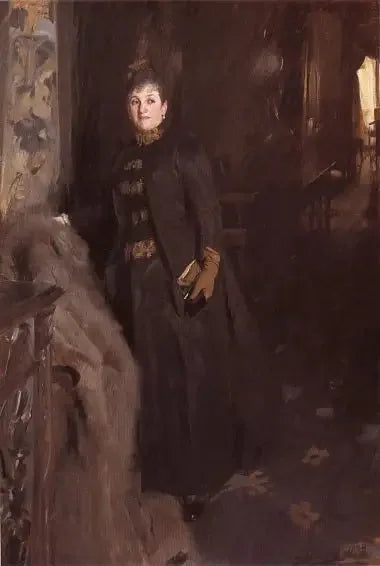 Madame Clara Rikoff - La sœur de Madame Salomon - Anders Zorn image 1 reproduction artisanale de tableau