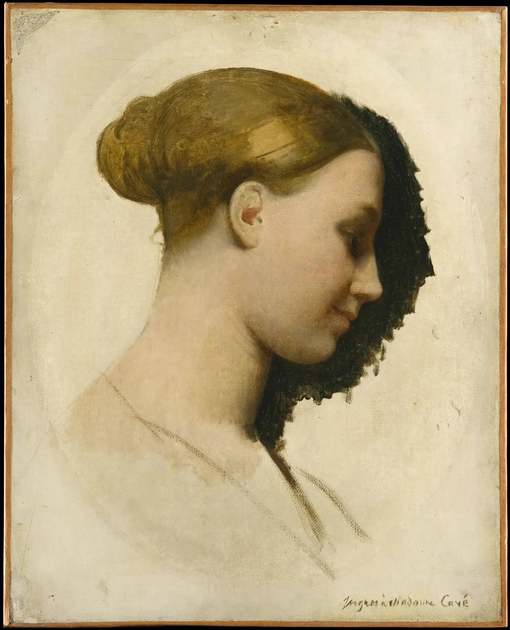 Madame Edmond Cavé (Marie-Élisabeth Blavot, née en 1810) - Jean-Auguste-Dominique Ingres image 1 reproduction artisanale de tableau