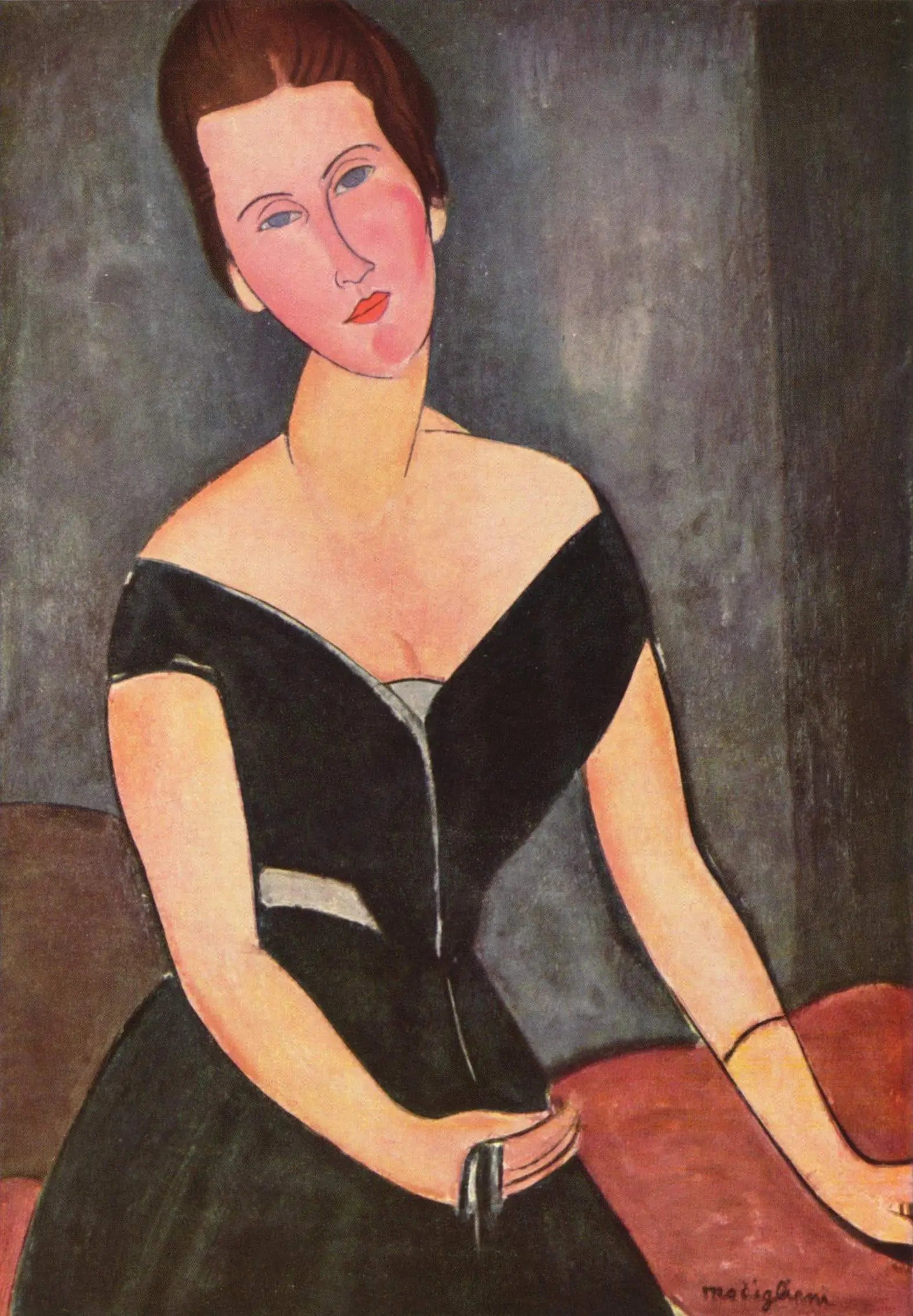 Madame Georges van Muyden - Amedeo Modigliani image 1 tableau peint à l’huile sur toile