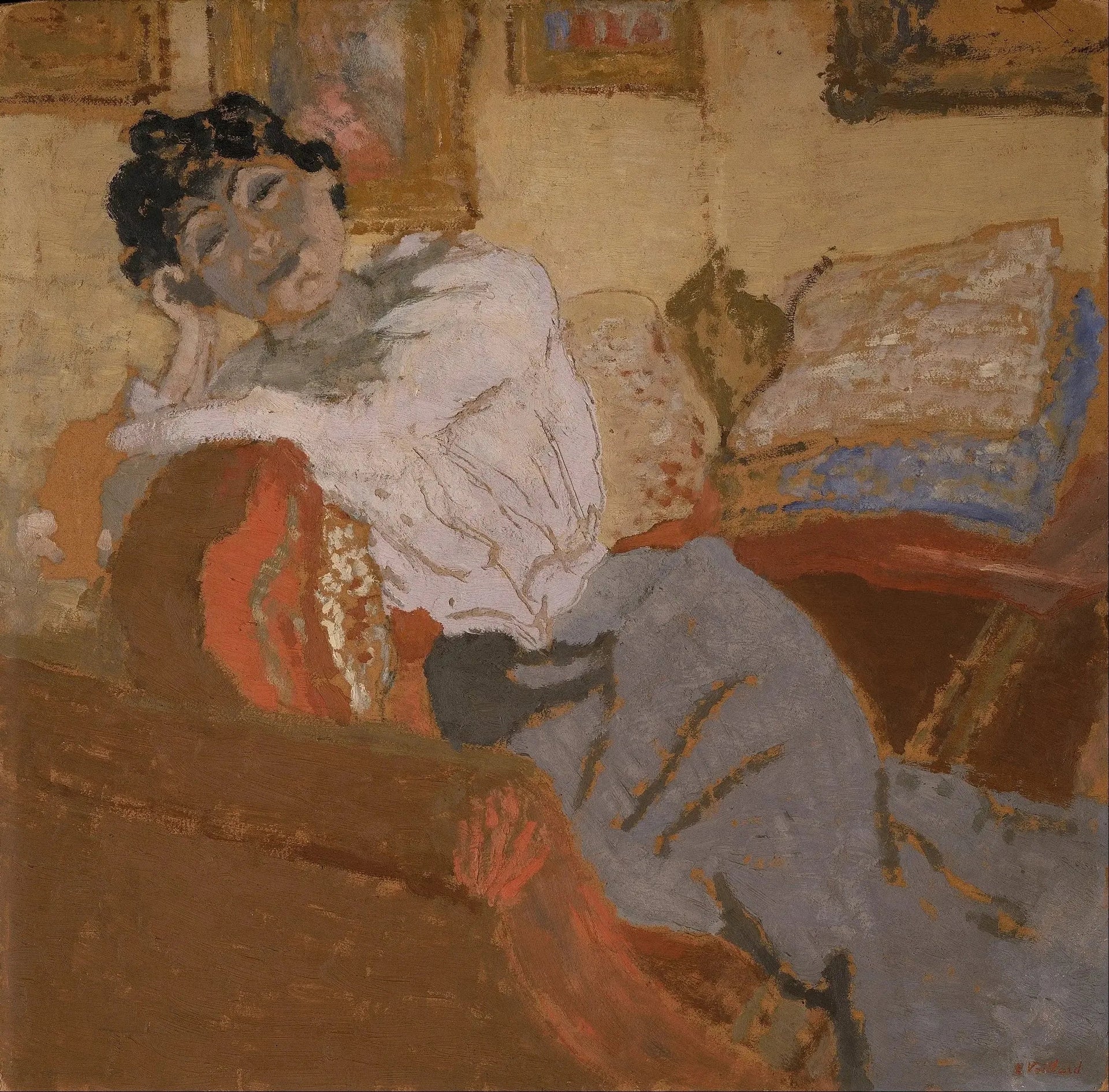Madame Hessel au Sofa - Édouard Vuillard image 1 reproduction d’œuvre d’art à l’huile