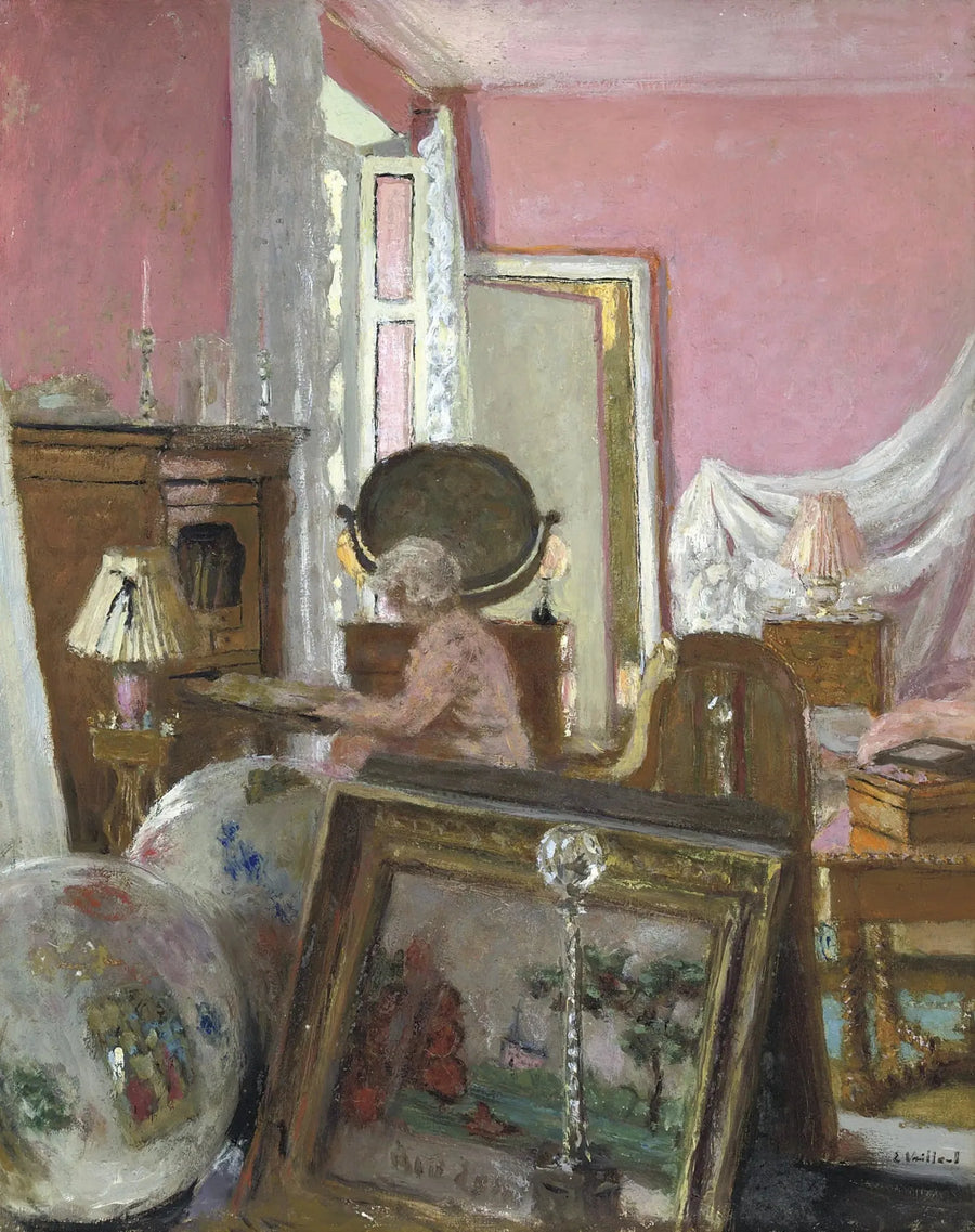 Madame Hessel dans sa chambre au Château des Clayes - Édouard Vuillard