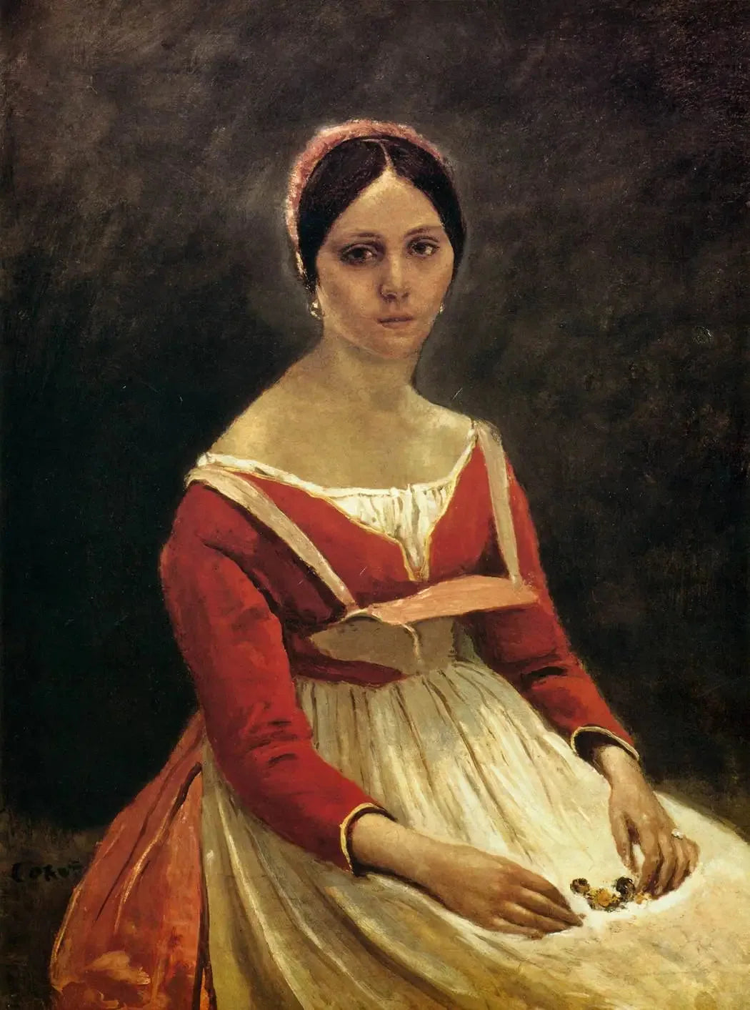 Madame Legois - Jean-Baptiste Camille Corot image 1 reproduction artisanale de tableau