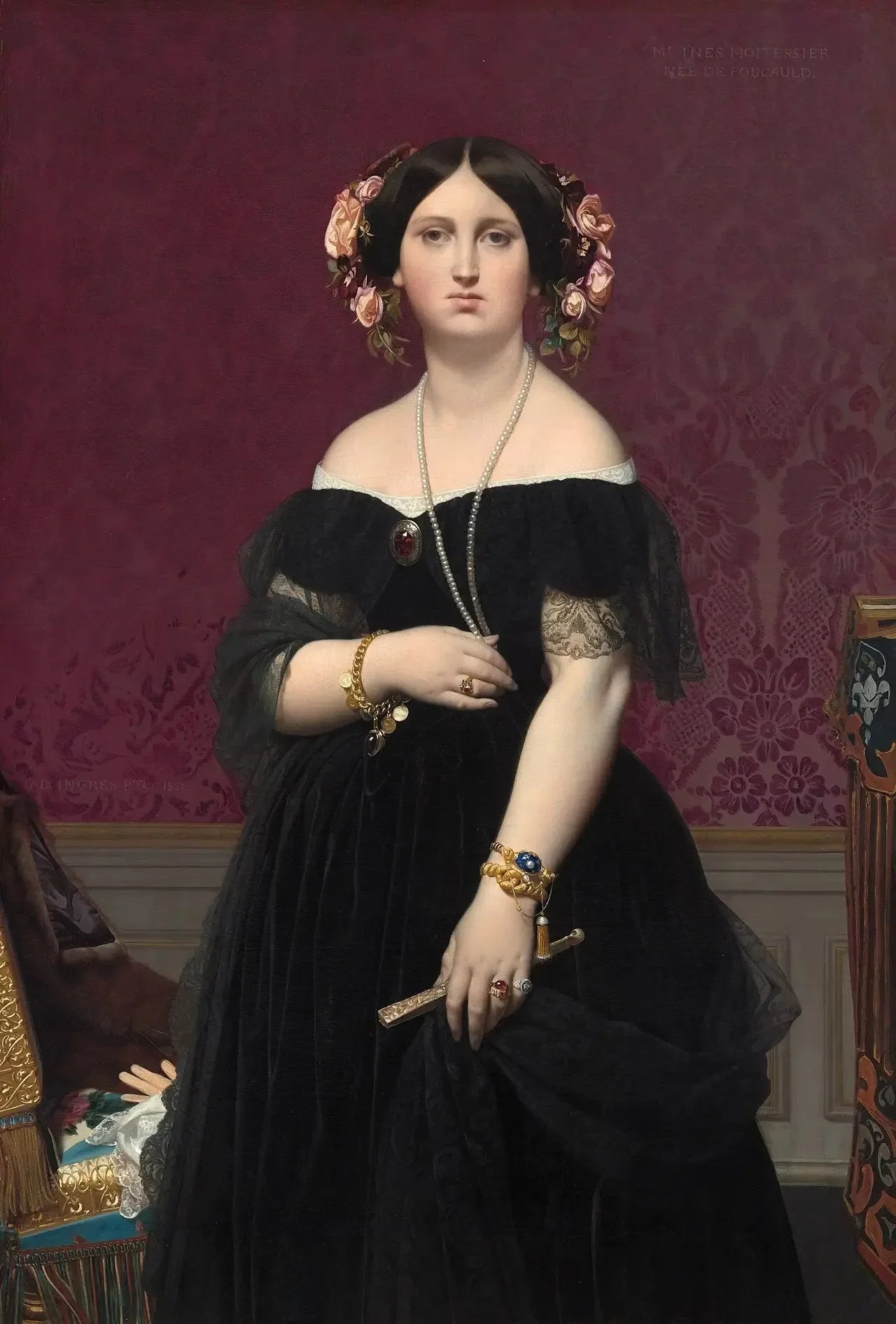 Madame Moitessier - Jean-Auguste-Dominique Ingres image 1 copie de tableau peinte à la main