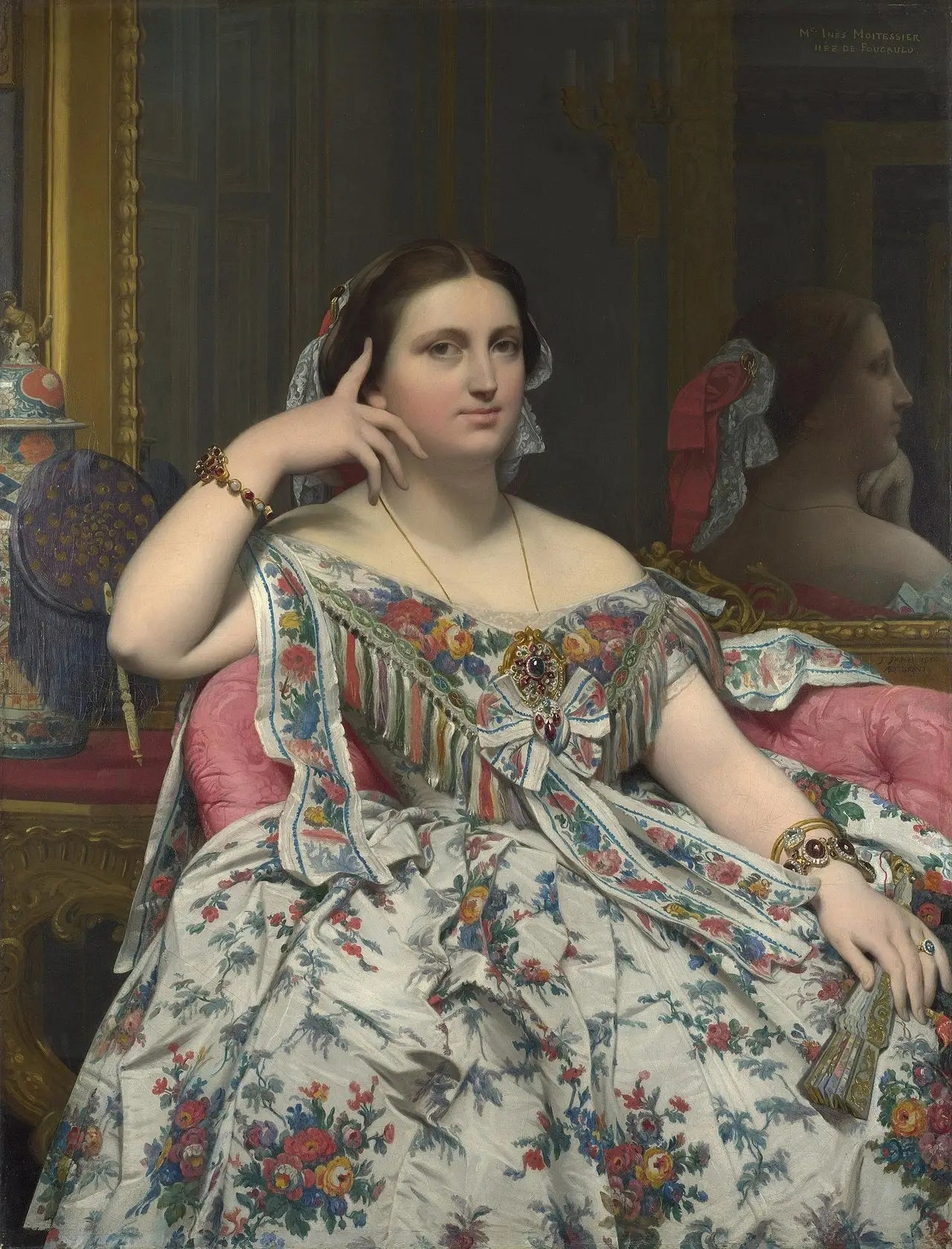 Madame Moitessier - Jean-Auguste-Dominique Ingres image 1 reproduction d’œuvre d’art à l’huile