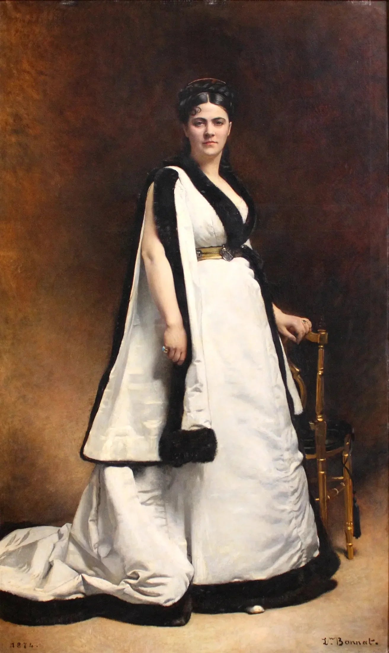 Madame Pasca - Léon Bonnat image 1 copie peinte à la main à l’huile