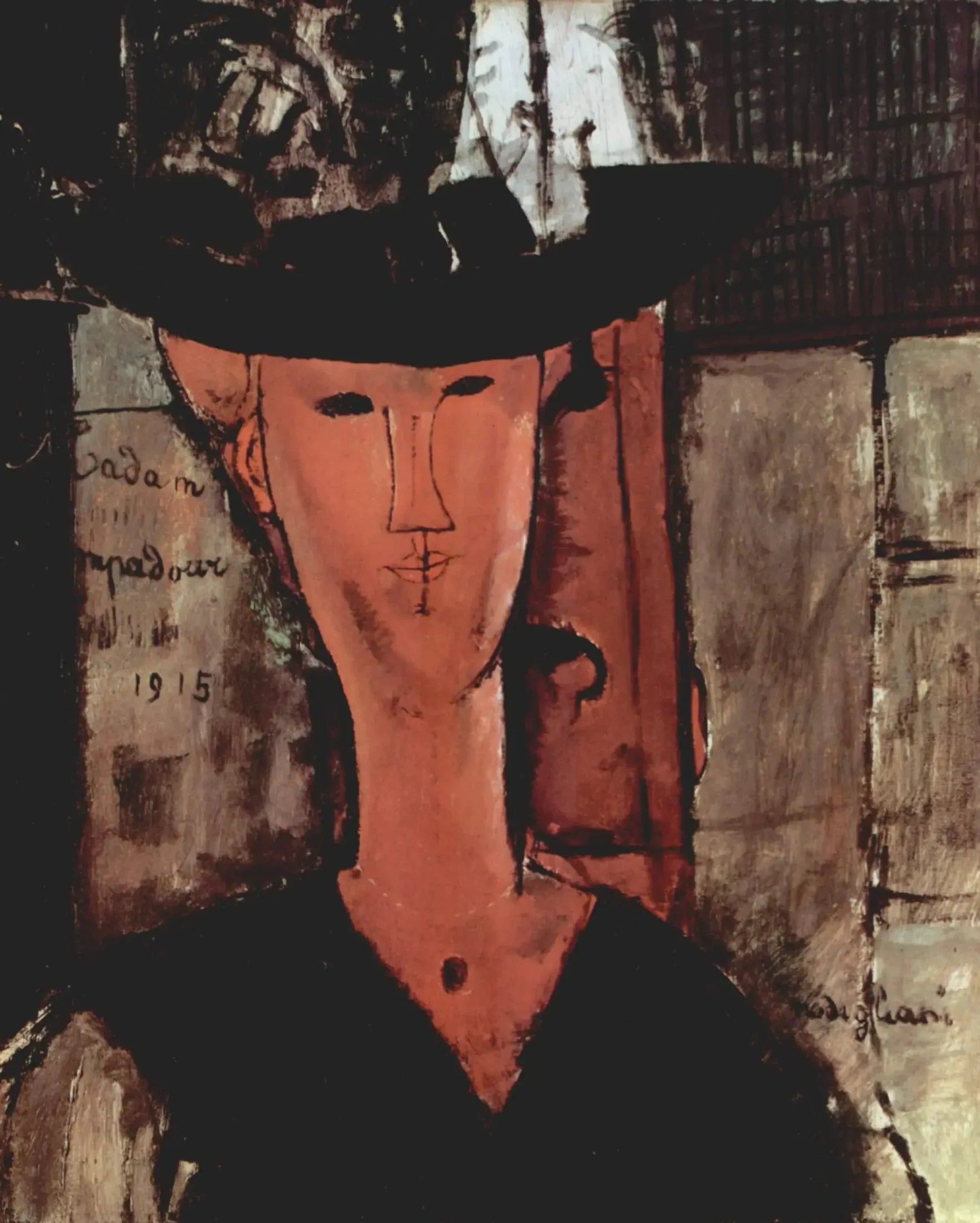 Madame Pompadour - Amedeo Modigliani image 1 reproduction d’œuvre d’art à l’huile