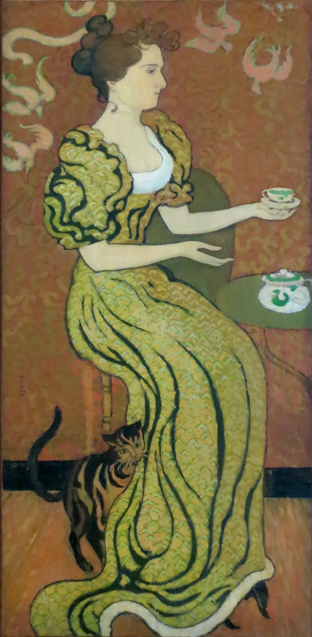 Madame Ranson au chat - Maurice Denis image 1 reproduction d’œuvre d’art à l’huile