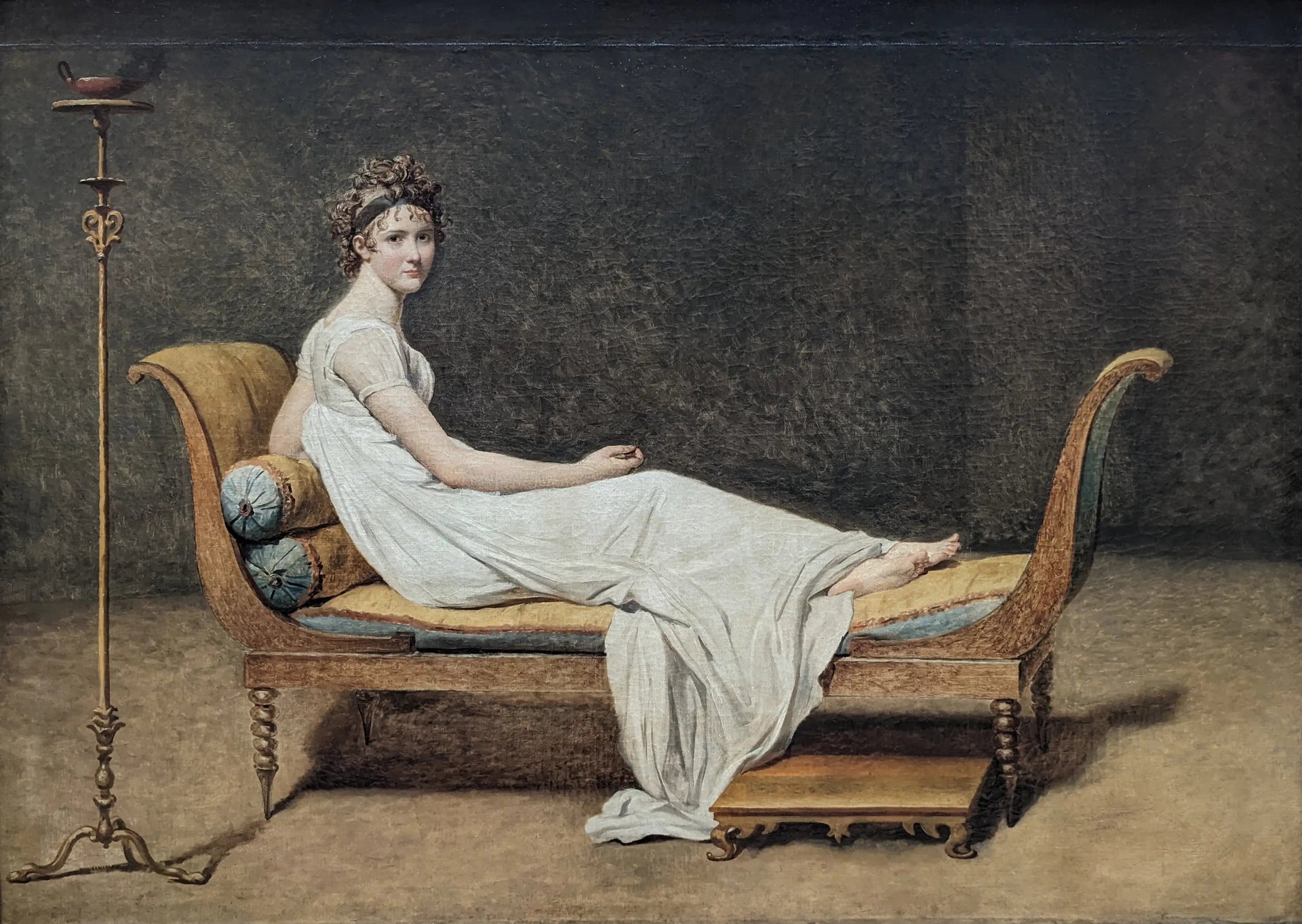Madame Récamier - Jacques-Louis David image 1 copie peinte à la main à l’huile