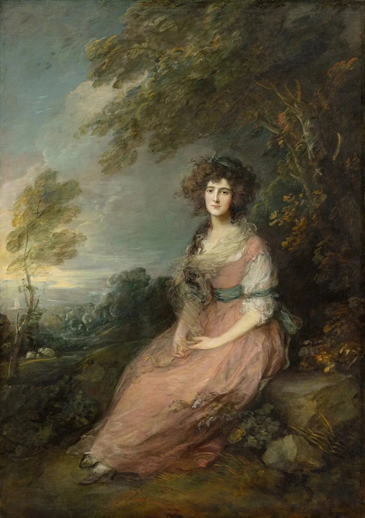 Madame Richard Brinsley Sheridan - Thomas Gainsborough image 1 reproduction de peinture à l’huile