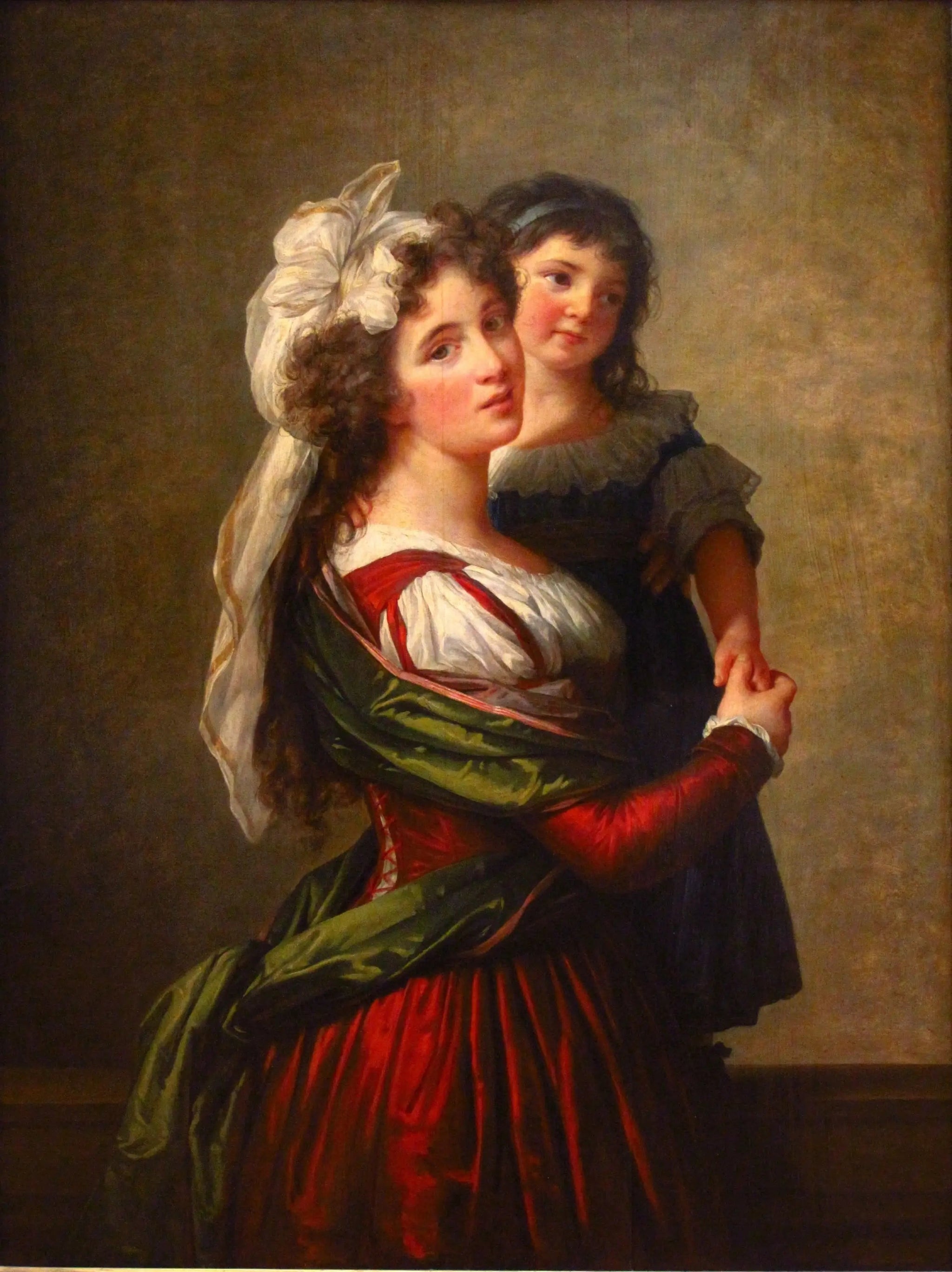 Madame Rousseau et sa fille - Élisabeth Vigée Le Brun image 1 reproduction de peinture à l’huile