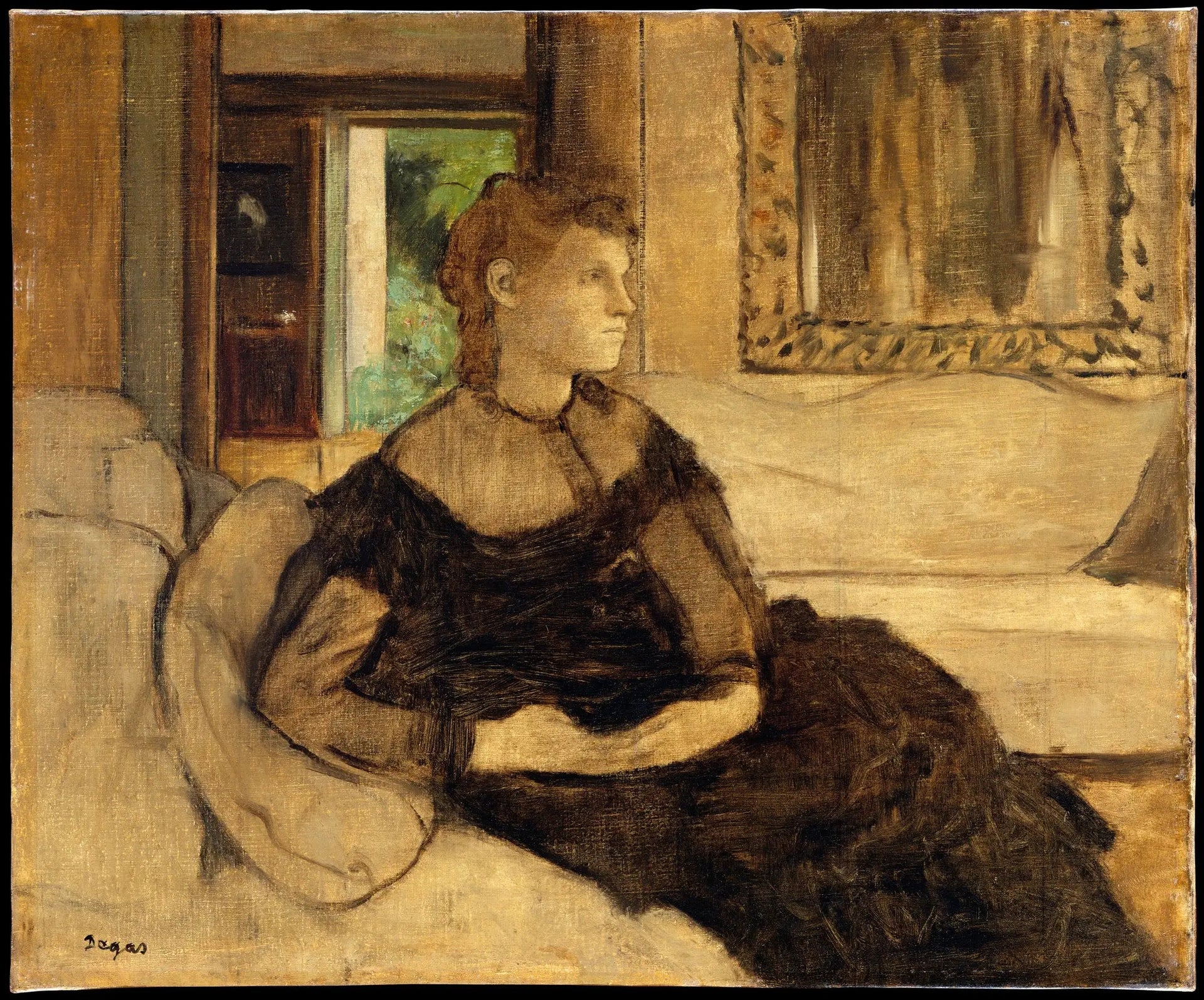 Madame Théodore Gobillard (Yves Morisot) - Edgar Degas image 1 tableau peint à l’huile sur toile