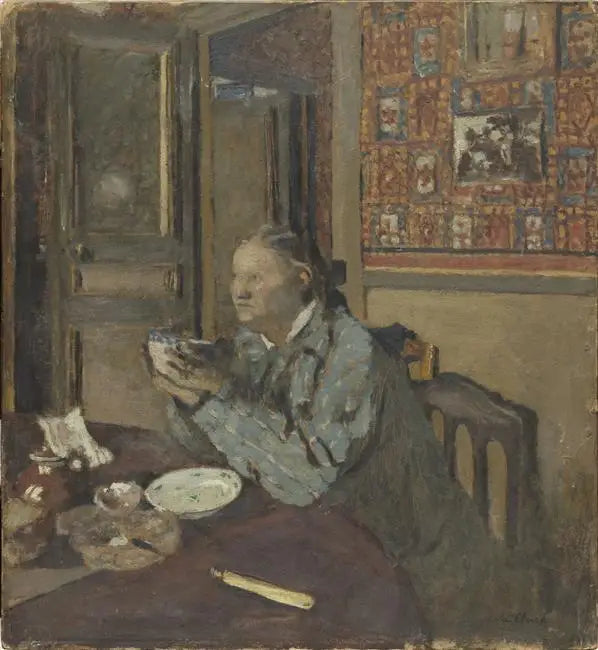 Madame Vuillard au bol - Édouard Vuillard image 1 reproduction de peinture à l’huile