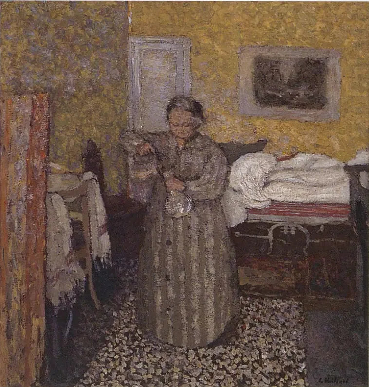 Madame Vuillard remplit une carafe - Édouard Vuillard image 1 reproduction artisanale de tableau