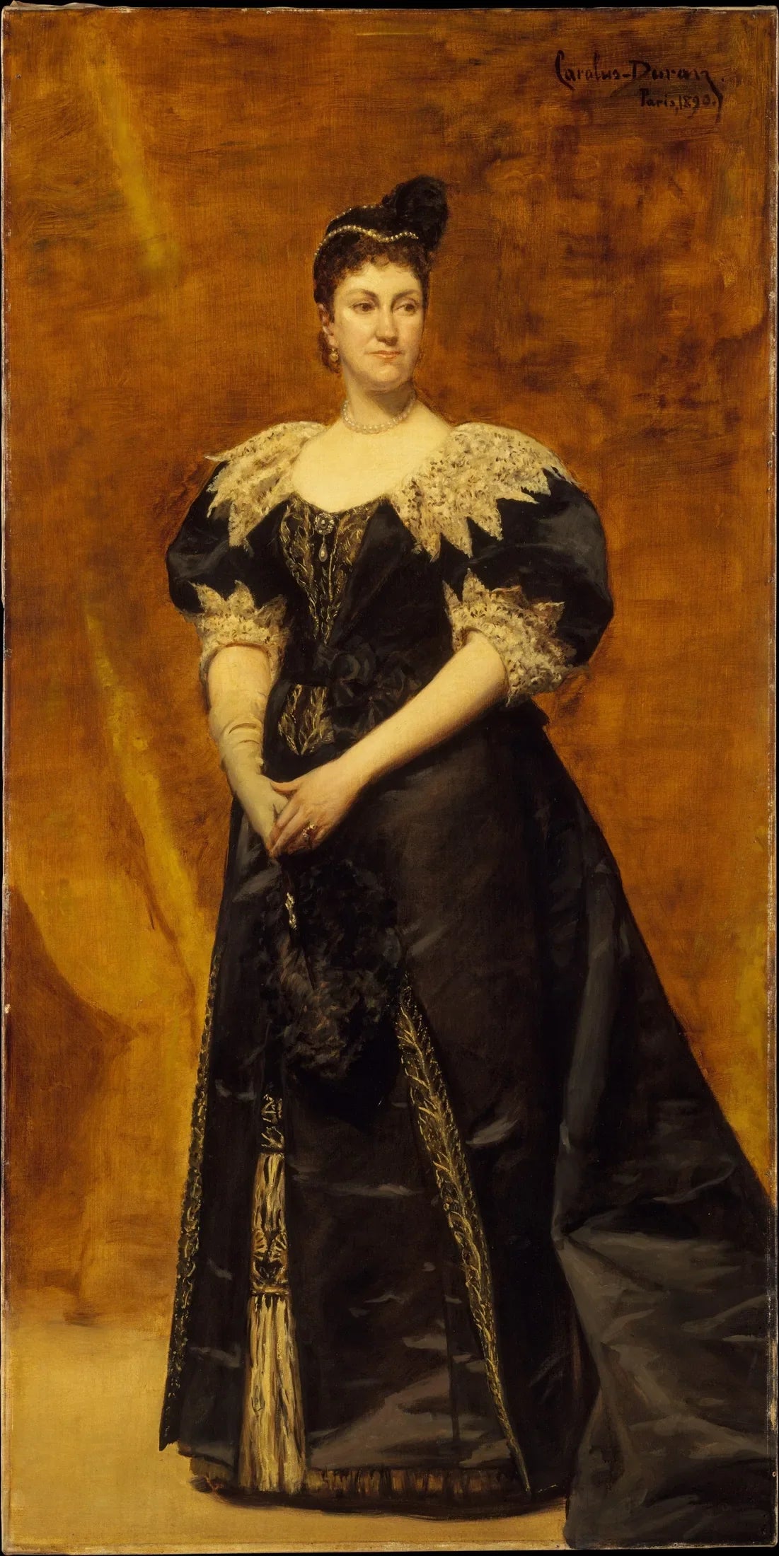 Madame William Astor - Carolus-Duran image 1 copie peinte à la main à l’huile
