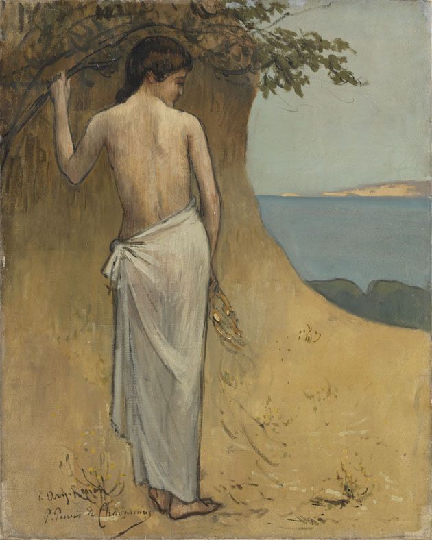 Mädchen am Meer - Pierre Puvis de Chavannes image 1 reproduction artisanale de tableau