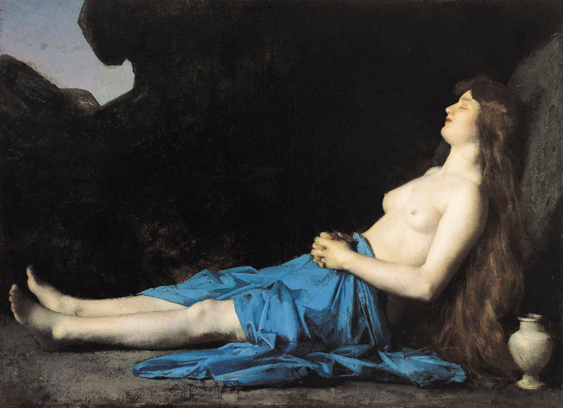 Madeleine dans le désert - Jean-Jacques Henner image 1 tableau peint à l’huile sur toile