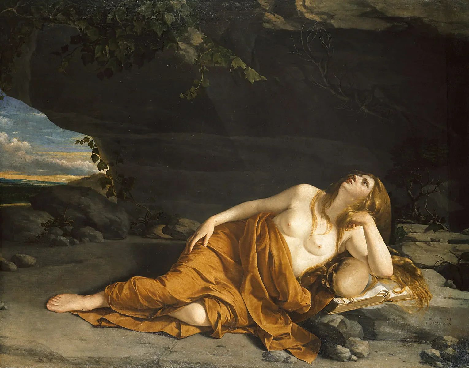 Madeleine pénitente - Orazio Gentileschi image 1 copie peinte à la main à l’huile
