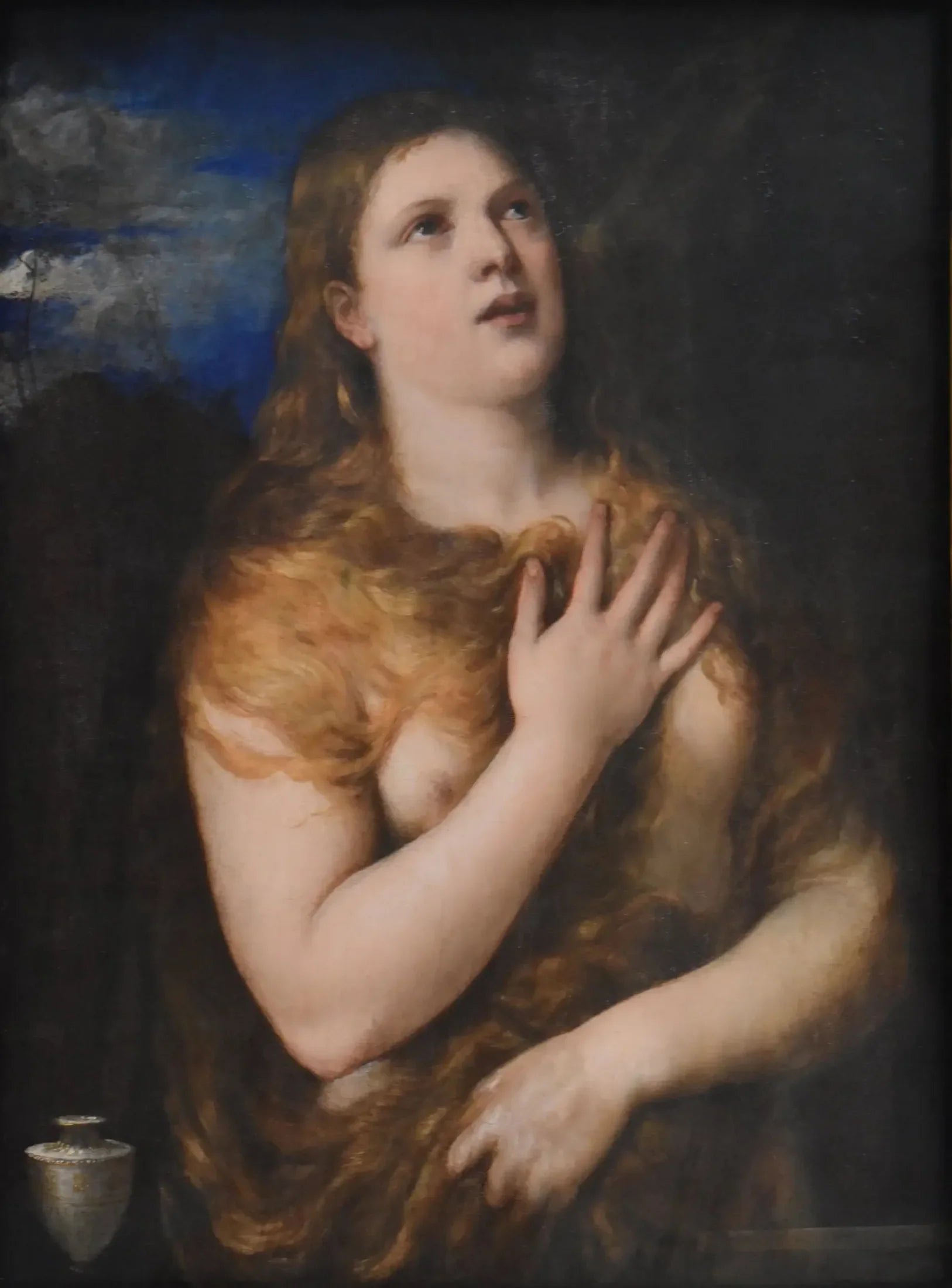 Madeleine pénitente - Titian image 1 copie peinte à la main à l’huile