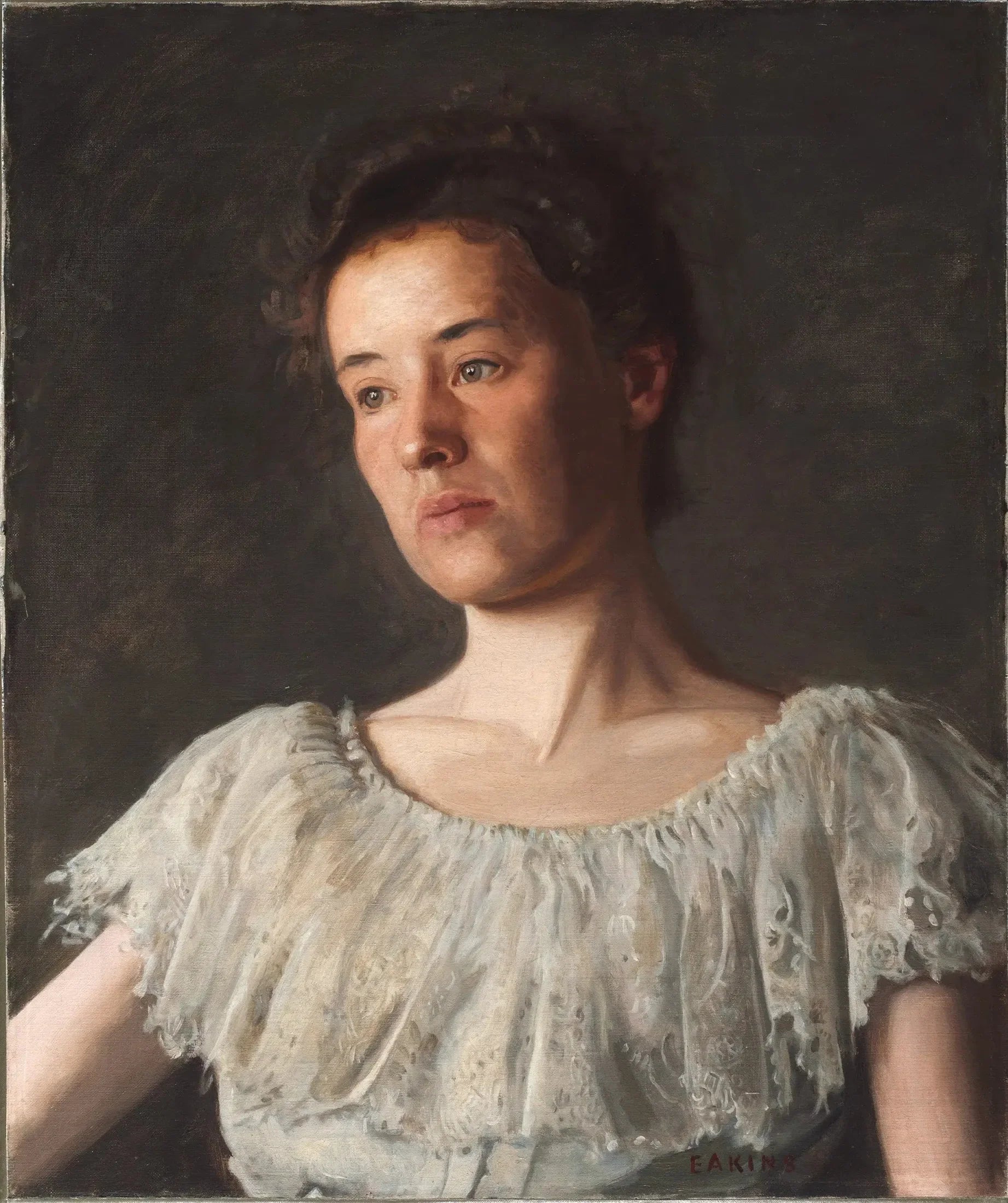 Mademoiselle Alice Kurtz - Thomas Eakins image 1 copie de tableau peinte à la main
