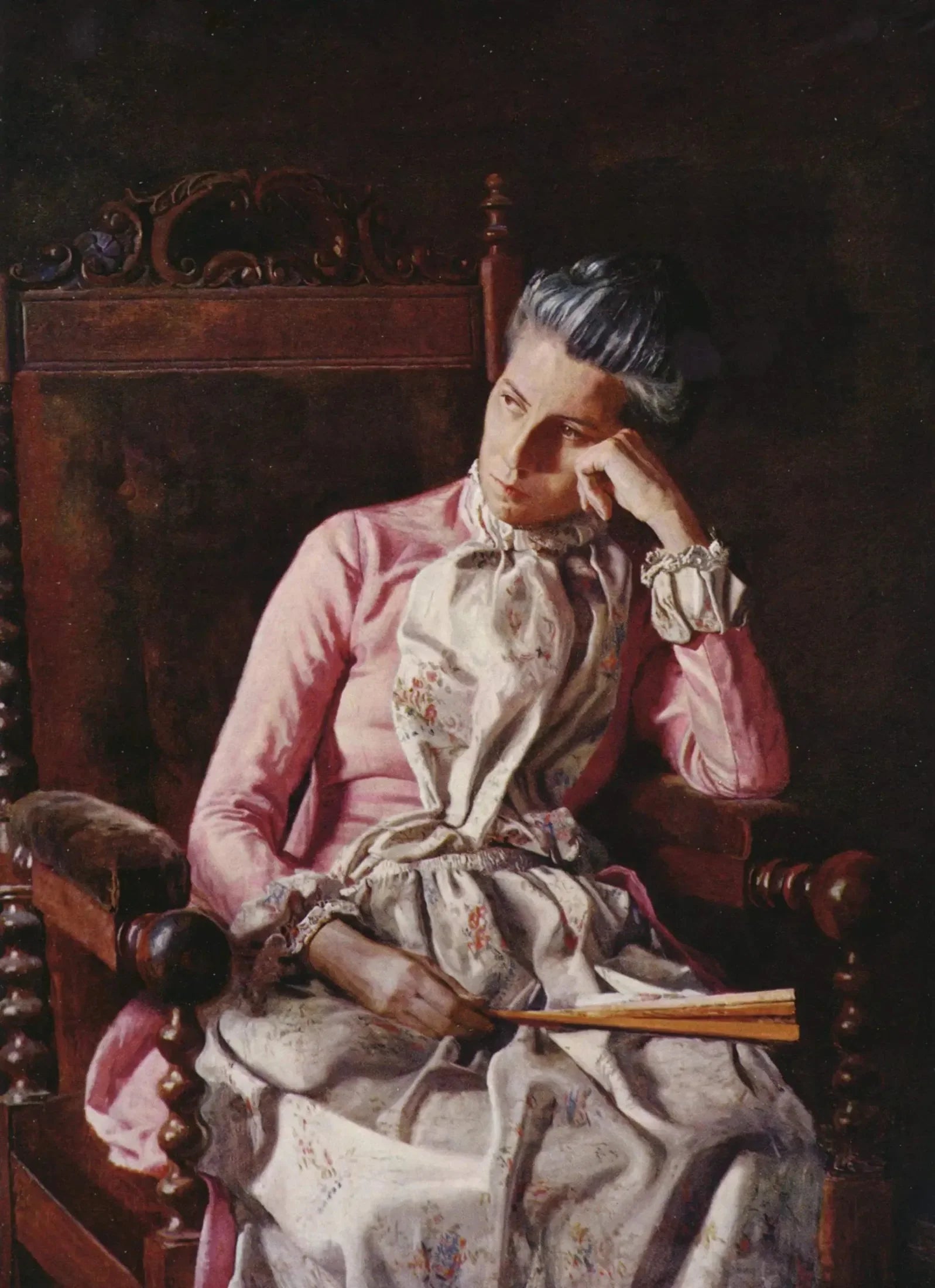 Mademoiselle Amelia Van Buren - Thomas Eakins image 1 copie peinte à la main à l’huile