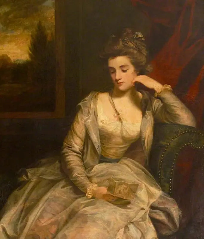Mademoiselle Elizabeth Darby (décédée en 1838) - Joshua Reynolds image 1 copie peinte à la main à l’huile