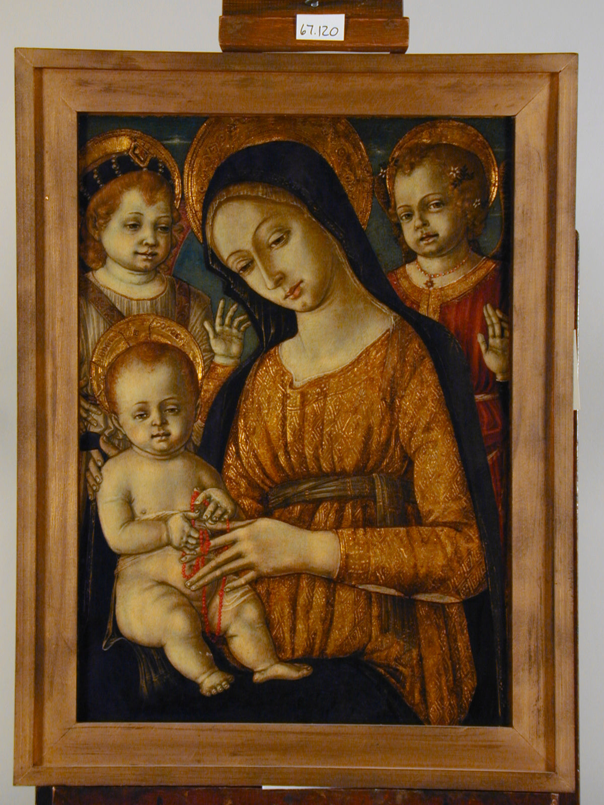 Madone avec un enfant avec des anges - Matteo di Giovanni image 1 copie de tableau peinte à la main