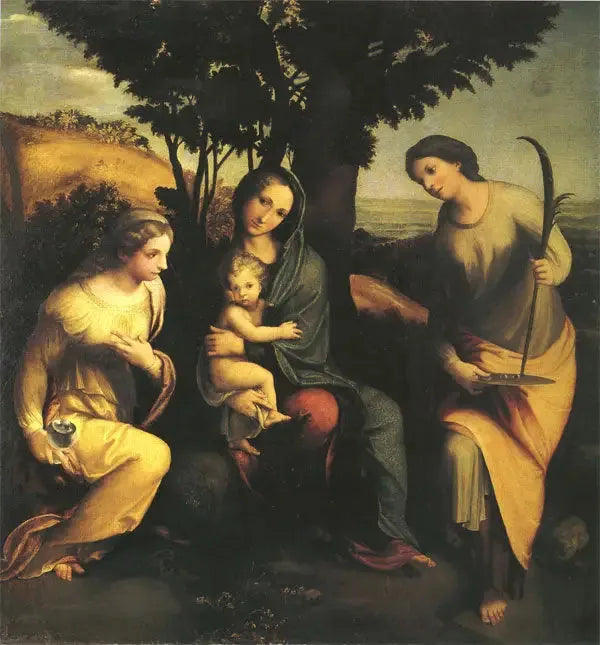 Madone d'Albinea - Antonio da Correggio image 1 copie peinte à la main à l’huile