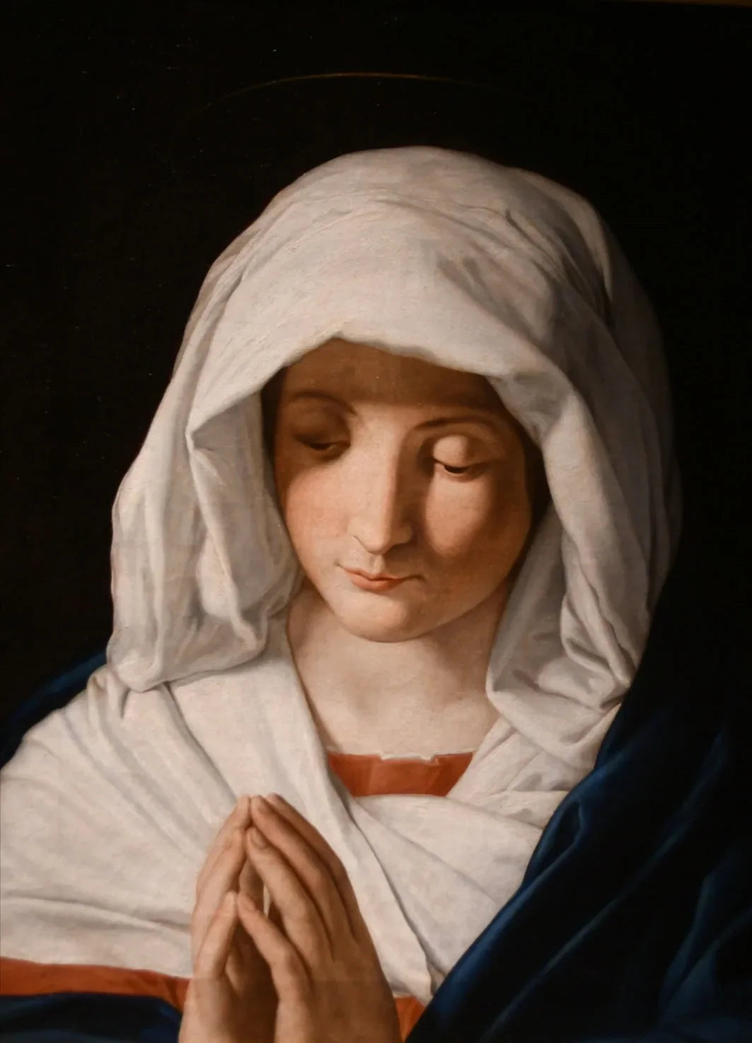 Madone en prière - Giovanni Battista Salvi image 1 copie de tableau peinte à la main