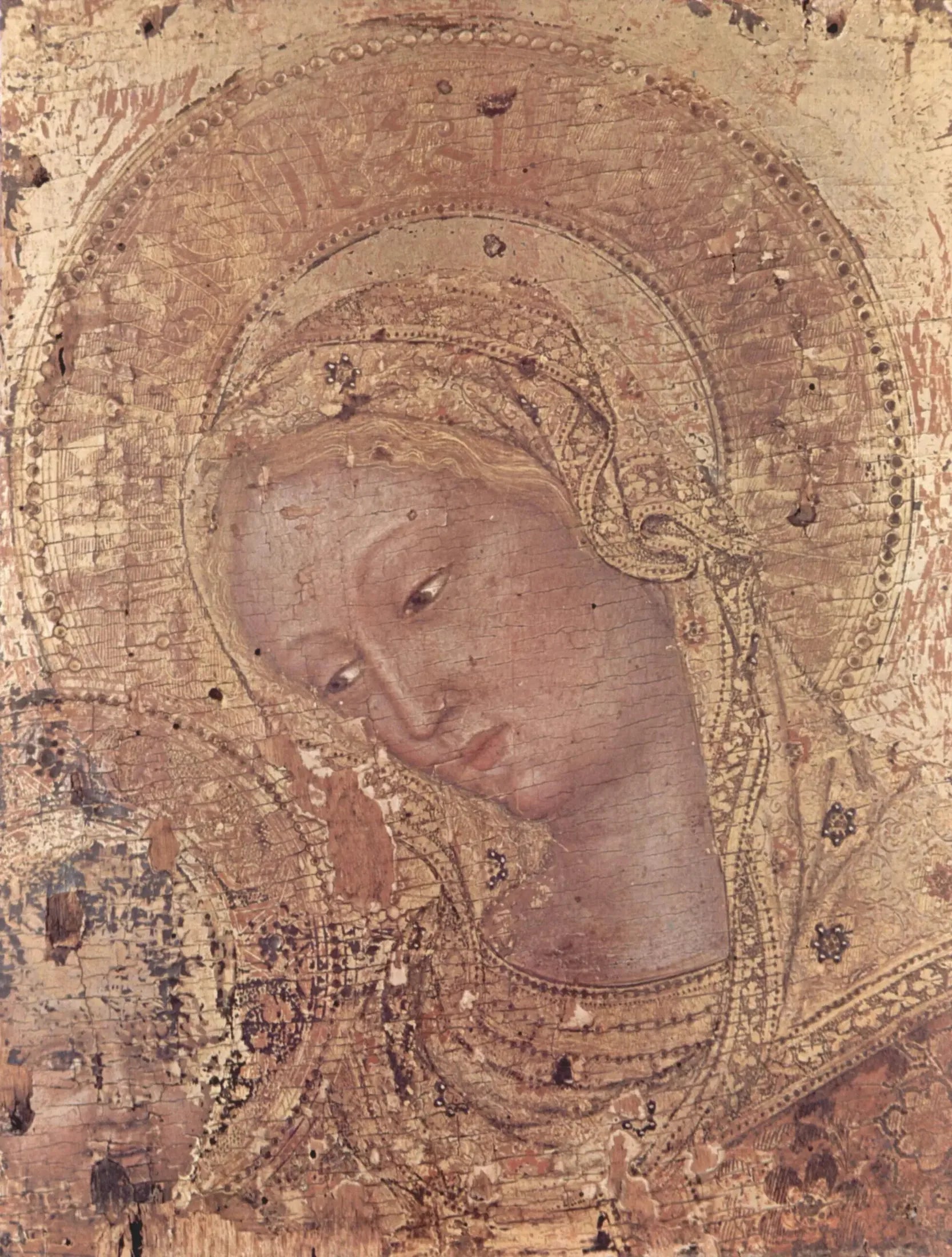 Madone, fragment - Gentile da Fabriano image 1 reproduction de peinture à l’huile
