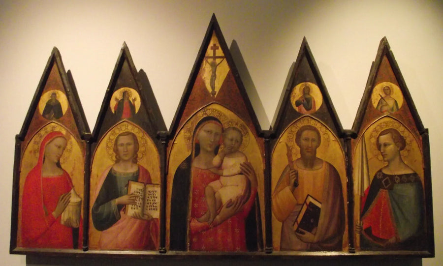 Madonna and Child with Saint Mary Magdalene, Saint John the Evangelist, Saint Bartholomew and Saint Venantius - Allegretto Nuzi