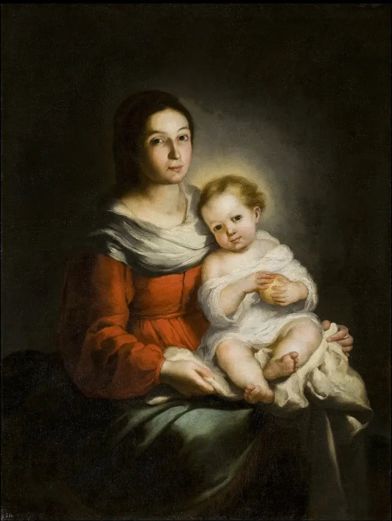 Madonna avec un enfant - Bartolomé Esteban Murillo image 1 copie de tableau peinte à la main