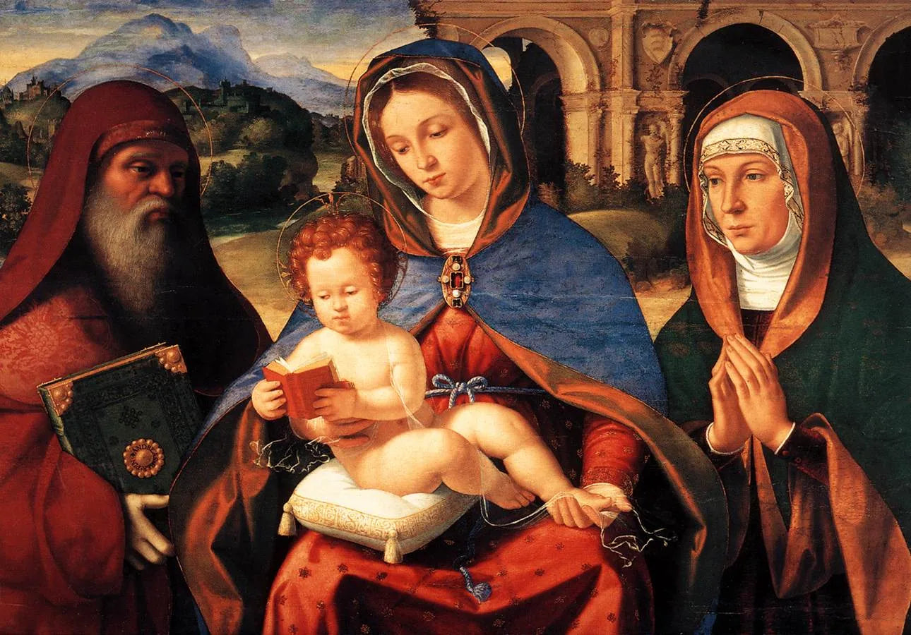 Madonna Baglioni - Andrea Previtali image 1 copie peinte à la main à l’huile